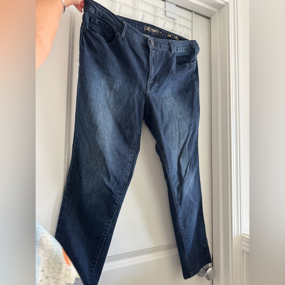 Kardashian Kollection Dark Blue Straight Jeans
